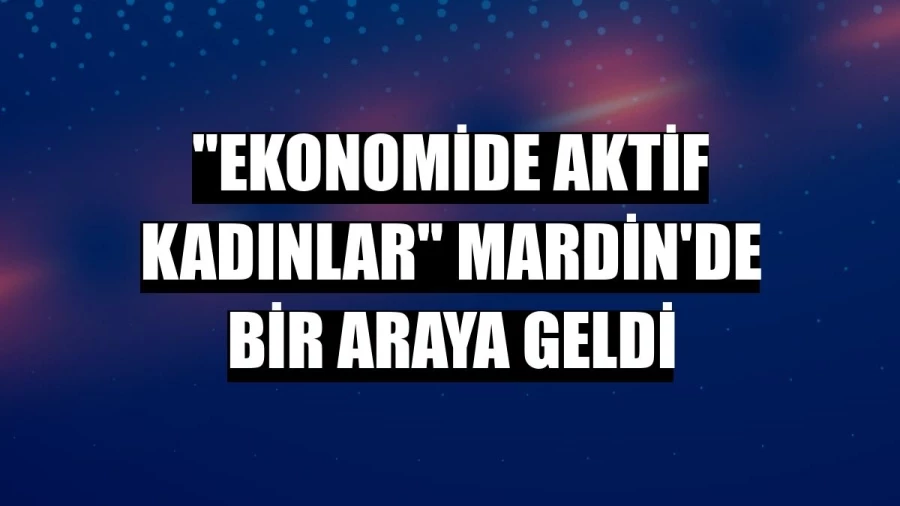 “Ekonomide Aktif Kadınlar” Mardin’de bir araya geldi