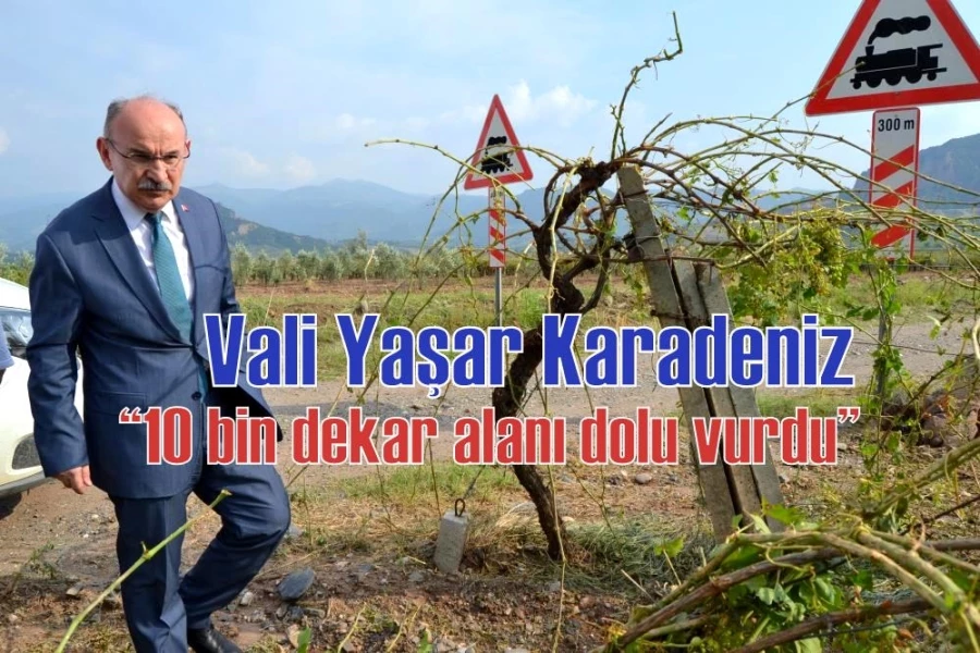 Vali Yaşar Karadeniz: “10 bin dekar alanı dolu vurdu”