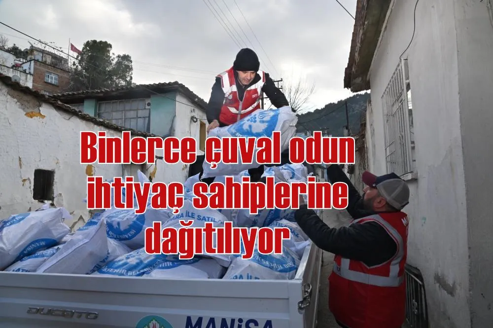 Binlerce çuval odun ihtiyaç sahiplerine dağıtılıyor