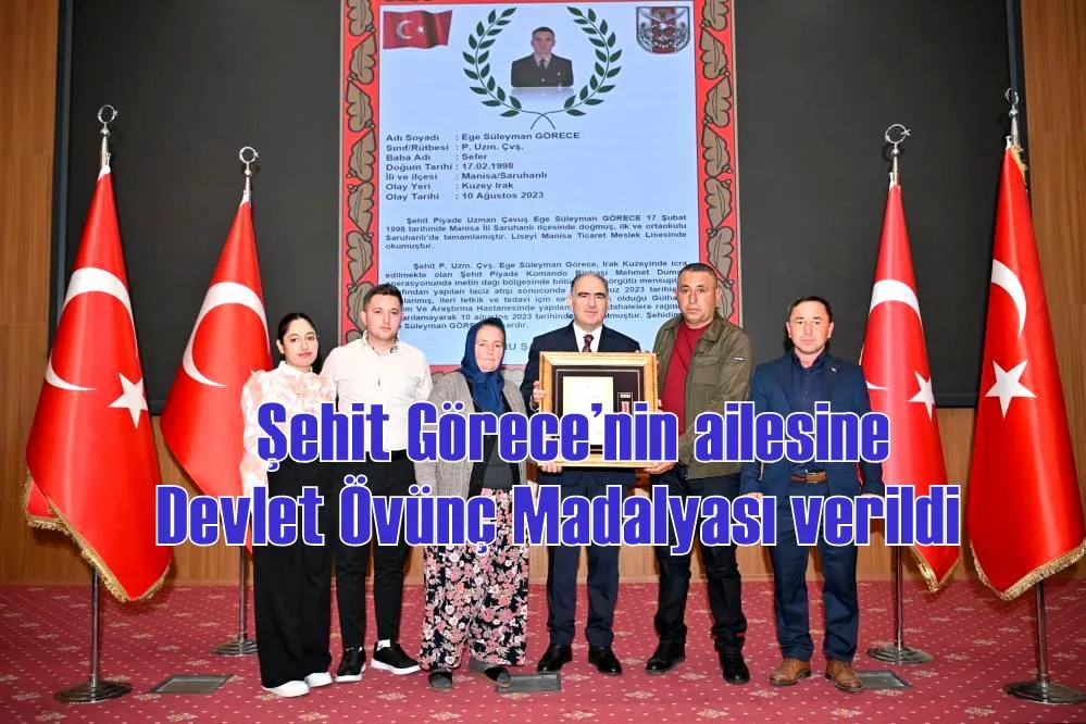 Şehit Görece’nin ailesine Devlet Övünç Madalyası verildi  